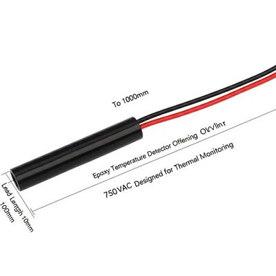Lead Length 10mm To 1000mm Epoxy Temperature Detector Offering Dielectric Strength 750VAC Designed for Thermal Monitoring